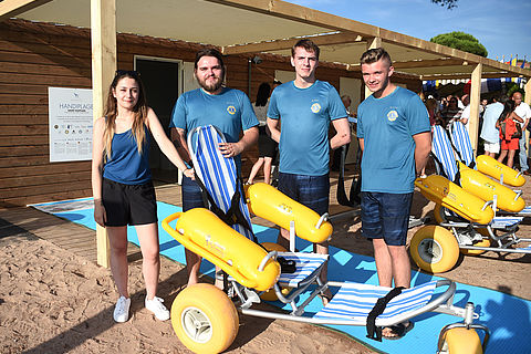 L'inauguration du nouveau service public "Handiplage", situé sur la plage de l'Escale, à Agay, s'est déroulée ce 16 juillet.