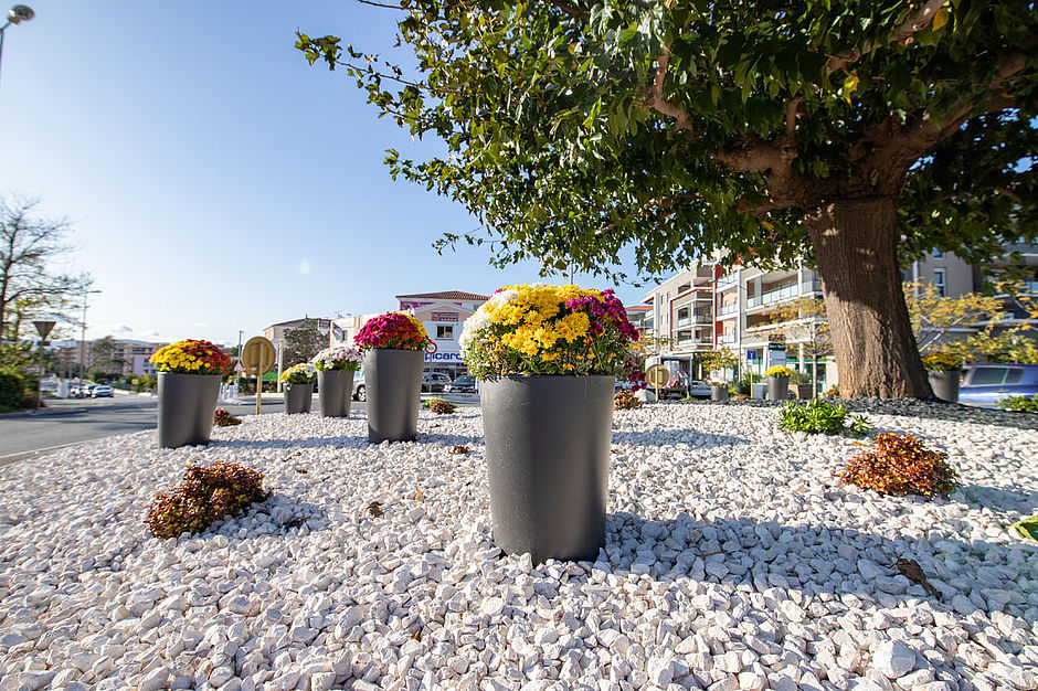 Cimetière Alphonse Karr réaménagement paysager du rondpoint Ville