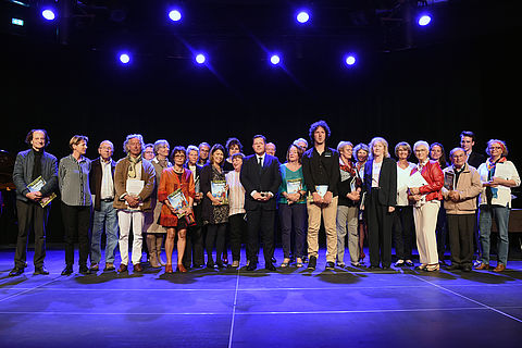 Les membres des associations sont réunis autour de Frédéric Masquelier